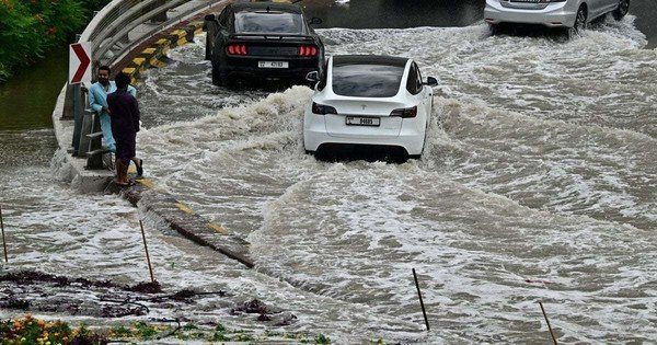 Flights cancelled, roads flooded as rare storm soaks UAE