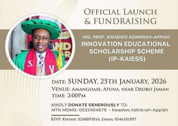 Professor Adinkrah-Appiah to launch innovation scholarship t...