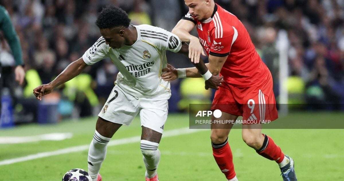 UCL: Vinicius scores winner as Real Madrid beat Benfica 2-1