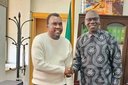 Legendary Zambian music icon Slapdee visits Thabo Kawana At His Office