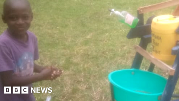 Coronavirus: Kenyan boy who made hand-washing machine receives presidential award