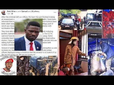 Bobi Wine Calls Military raids on NUP offices A criminal Act of Scared Museveni