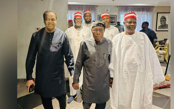 Kwankwaso, Duke Meet Obasanjo In Abeokuta