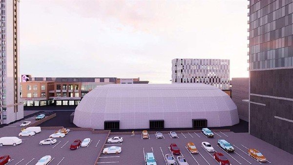 Welcome to Parlidome: National Assembly's new home - a temporary dome - ready for set up