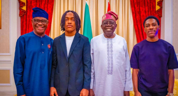 Christmas: Wike, Sons Visit Tinubu In Lagos