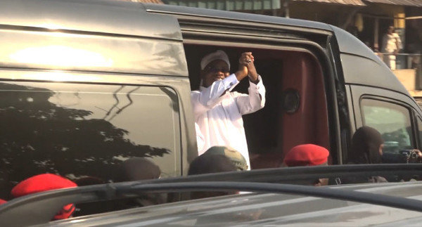 PHOTOS: Jubilation As Yahaya Bello Arrives Kogi For New Year Celebration