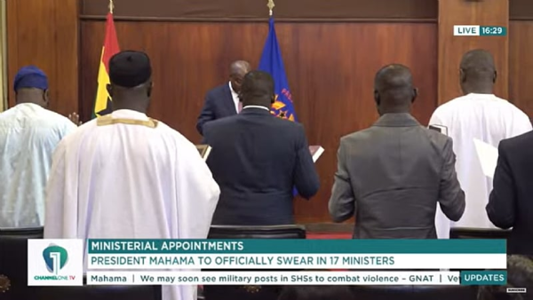 Mahama swears in Sam George, Ablakwa, Akandoh, 14 other mini...
