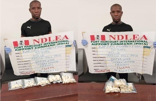 NDLEA busts drug kingpins, suspects excrete 125 heroin wraps
