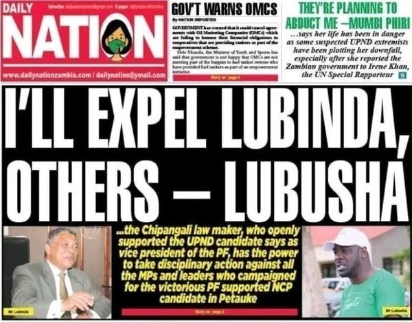 THE CHANGING TIDES OF LOYALTY IN ZAMBIA’S POLITICAL ARENA