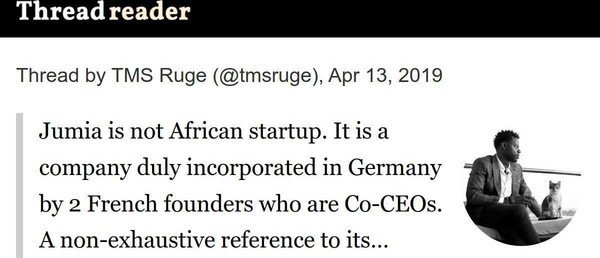 Jumia is not African startup
