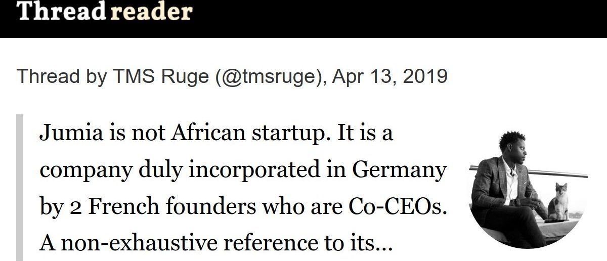 Jumia is not African startup
