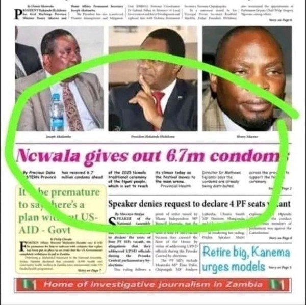6.7million Condoms at Ncwala, A Fraud – Amb. Emmanuel Mwamba