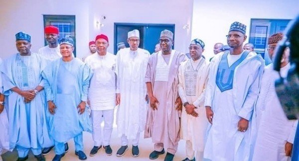 PHOTOS: APC Govs Visit Ex-President Buhari In Kaduna