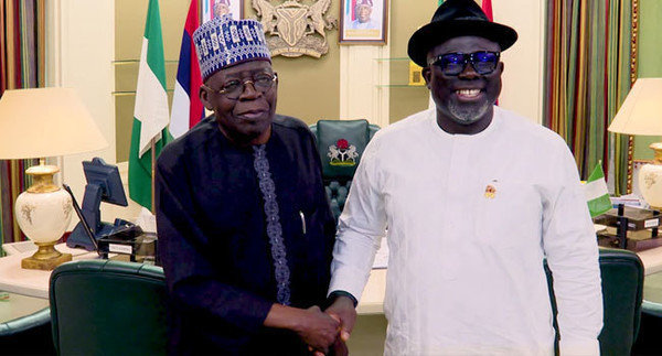 PHOTOS: Oborevwori Visits Tinubu In Abuja, Days After Defection