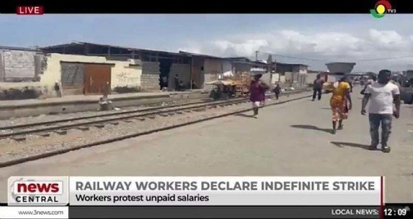 Railway workers strike nationwide over seven months of unpai...